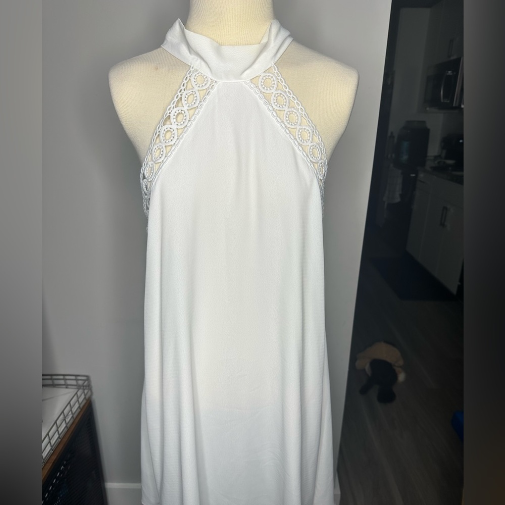 Lulu’s White Lace Halter Dress